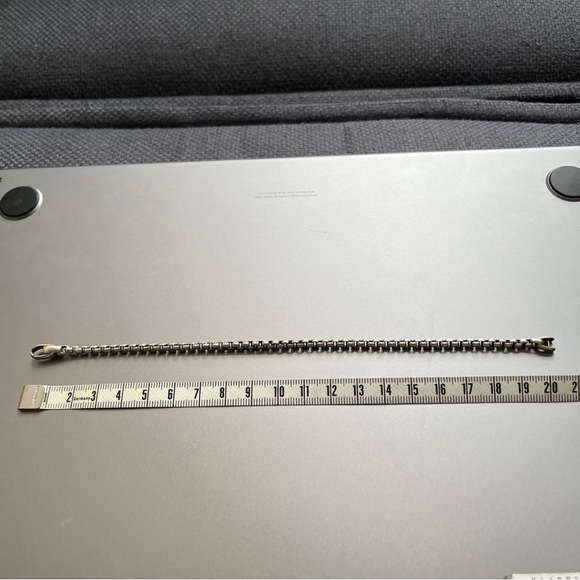 David Yurman Sterling Silver Box Chain Bracelet - Picture 2 of 7